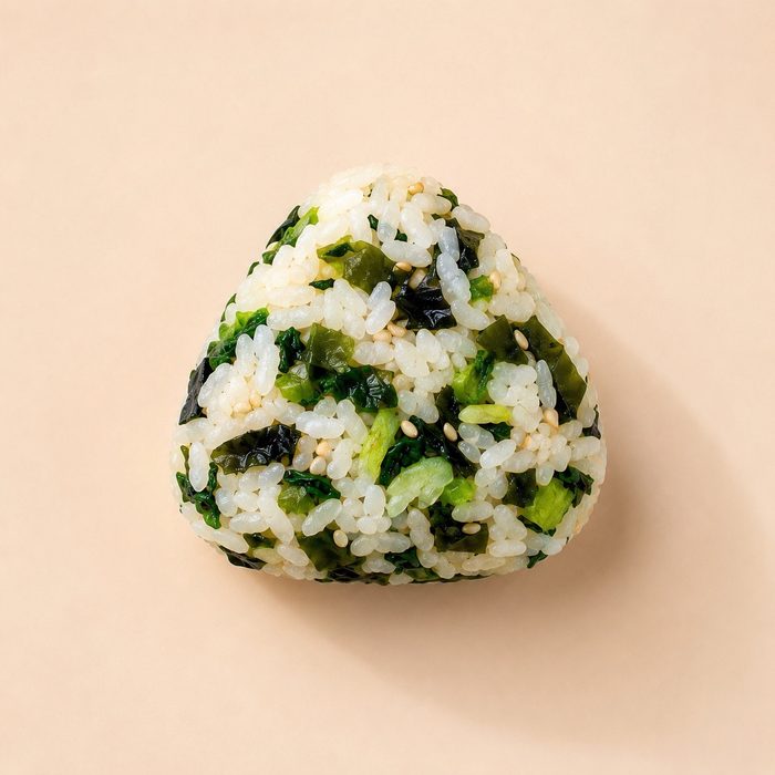 Wagaya Green Harmony onigiri with bok choy, seaweed and sesame
